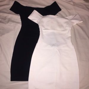 Forever 21 Black Off-Shoulder Bodycon Dress